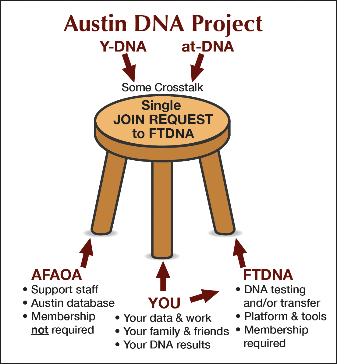 Diagram of Austin DNA Project Branches